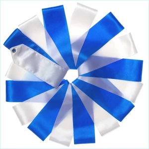 Gyakorlószalag bottal Blue-White 5m