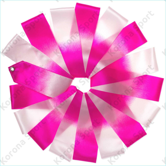 Gyakorlószalag bottal Multicolor Pink-White 5m