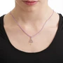 Picture 3/3 -Pastorelli Cord necklace with silver pendant - Ribbon